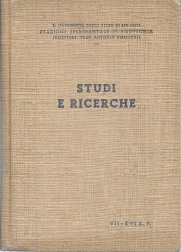 Studi e ricerche (VII - XVI E. F.)