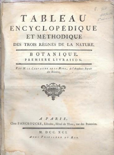 Tableau encyclopédique et méthodique des trois règnes de la nature …