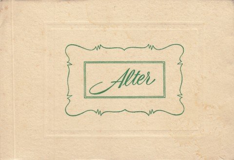 ALTER. INDICE TERAPEUTICO 1952