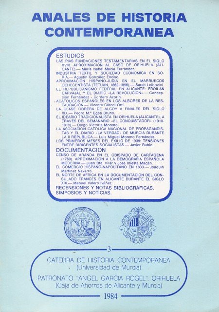 ANALES DE HISTORIA CONTEMPORANEA. 3.