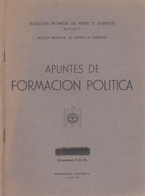 APUNTES DE FORMACIÓN POLÍTICA. 4º Y 5º CURSOS. Cuadernos II-III-IV | Immagine principale