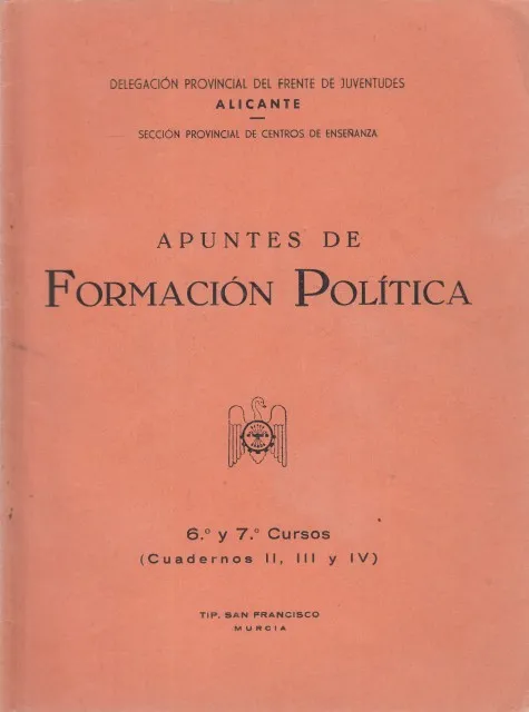 APUNTES DE FORMACIÓN POLÍTICA. 6º Y 7º CURSOS. Cuadernos II-III-IV