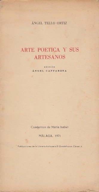 Arte Poetica y sus Artesanos