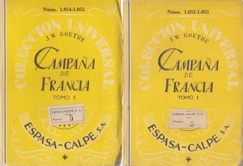 CAMPAÑA DE FRANCIA Y CERCO DE MAGUNCIA. TOMOS I Y …
