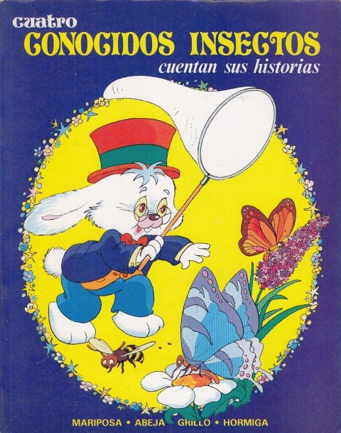 CUATRO CONOCIDOS INSECTOS CUENTAN SUS HISTORIAS. MARIPOSA, ABEJA, GRILLO, HORMIGA. … | Immagine principale