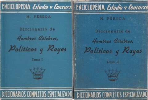 DICCIONARIO DE HOMBRES CELEBRES, POLICOS Y REYES. TOMOS I Y … | Immagine principale