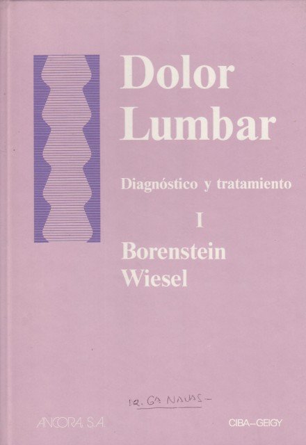 DOLOR LUMBAR. DIAGNÓSTICO Y TRATAMIENTO. I | Immagine principale