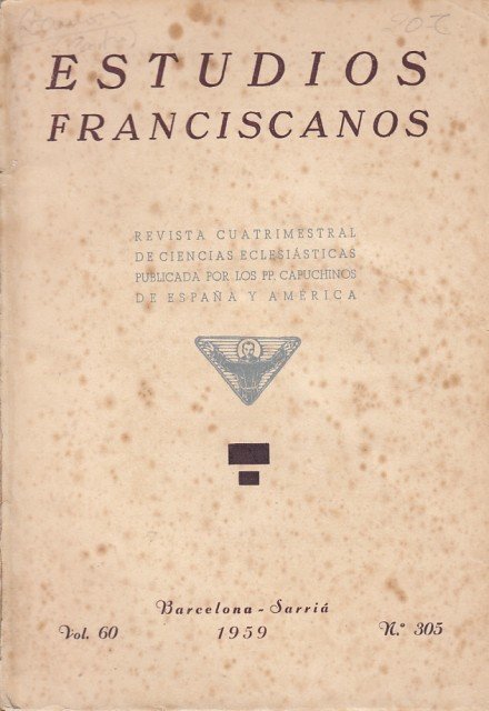 ESTUDIOS FRANCISCANOS. Nº305 | Immagine principale