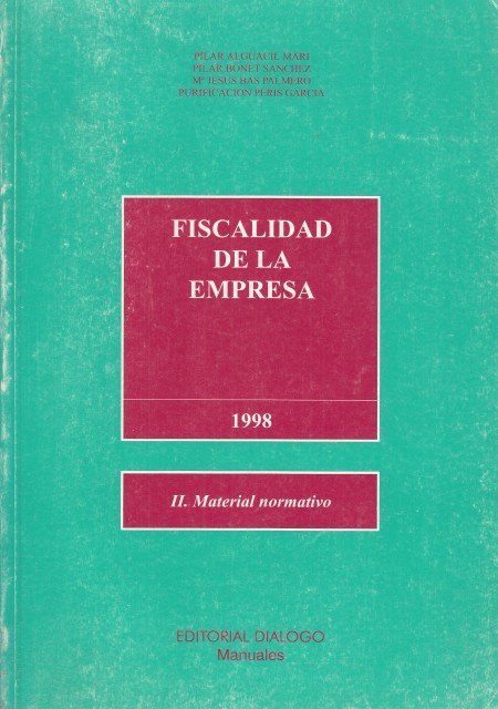 FISCALIDAD DE LA EMPRESA 1998. II. MATERIAL NORMATIVO | Immagine principale