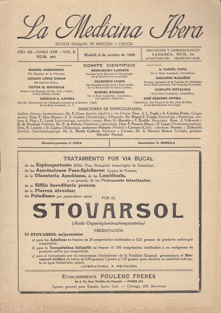 LA MEDICINA IBERA (La escilarina en terapéutica; Sífilis congénita. Su …