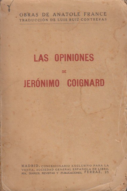 LAS OPINIONES DE JERONIMO COIGNARD.