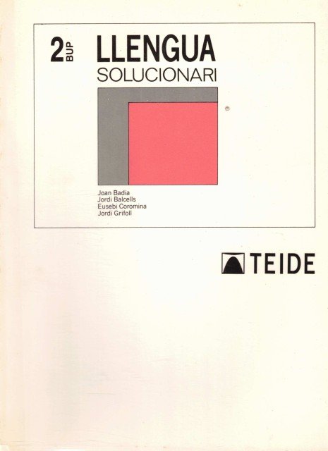 LLENGUA. SOLUCIONARI. 2º BUP.