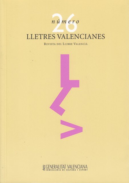 LLETRES VALENCIANES. Nº 26. REVISTA DEL LLIBRE VALENCIA. | Immagine principale