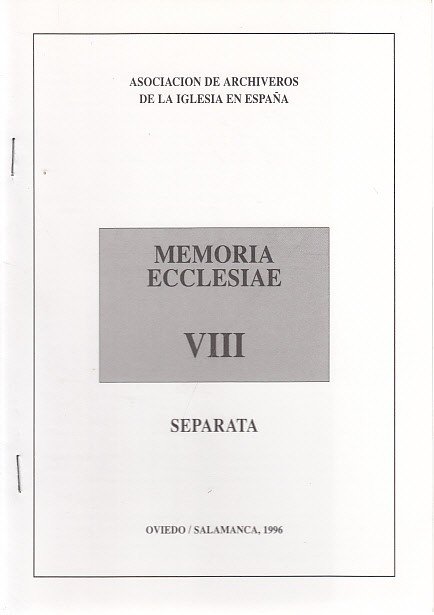 MEMORIA ECCLESIAE VIII. SEPARATA