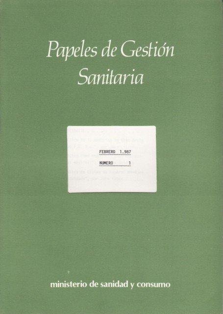 PAPELES DE GESTIÓN SANITARIA Nº 1 (La política de la … | Immagine principale