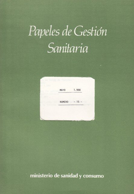 PAPELES DE GESTIÓN SANITARIA Nº 15. EN POS DE LA … | Immagine principale