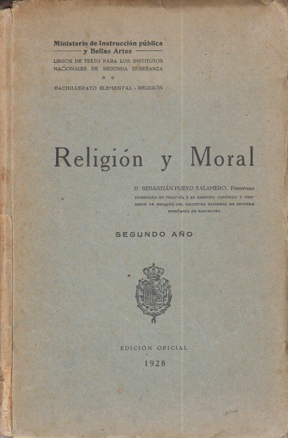 RELIGIÓN Y MORAL. SEGUNDO AÑO. BACHILLERATO ELEMENTAL