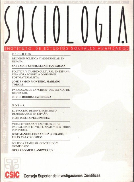 Revista internacional de sociología (Religión, política y modernidad en España; …