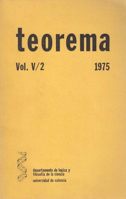 REVISTA TEOREMA. VOL. V/2. 1975