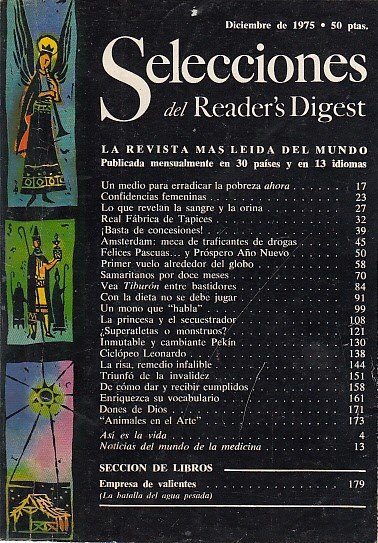 SELECCIONES DEL READER'S DIGEST. DICIEMBRE 1975