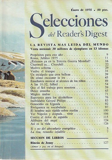 SELECCIONES DEL READER'S DIGEST. ENERO 1975