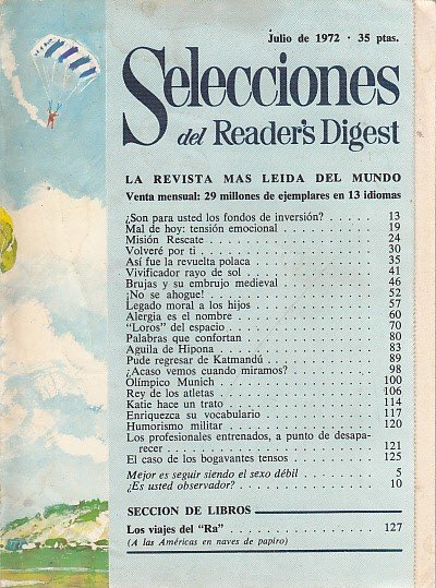 SELECCIONES DEL READER'S DIGEST. JULIO 1972