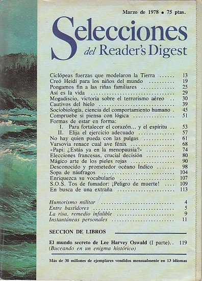 SELECCIONES DEL READER'S DIGEST. MARZO 1978