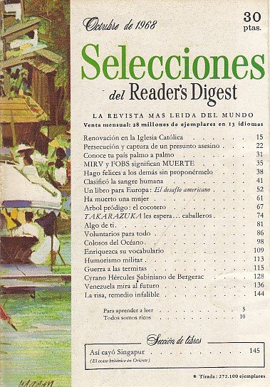 SELECCIONES DEL READER'S DIGEST. OCTUBRE 1968