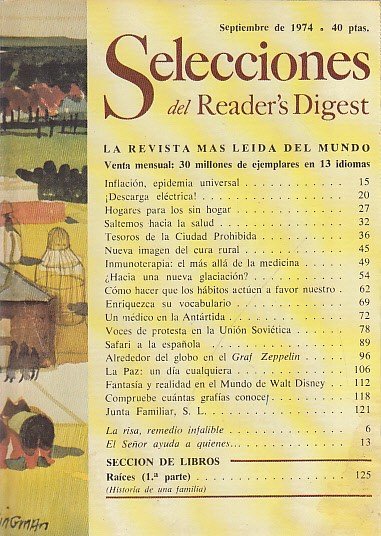 SELECCIONES DEL READER'S DIGEST. SEPTIEMBRE 1974