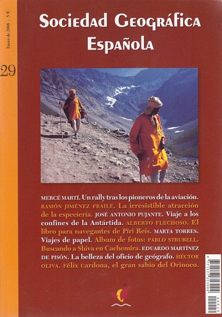 SOCIEDAD GEOGRÁFICA ESPAÑOLA Nº29. Enero 2008