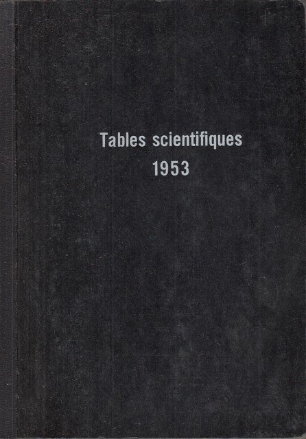 TABLES SCIENTIFIQUES 1953 | Immagine principale