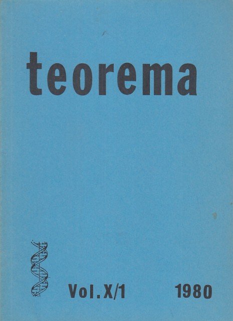 TEOREMA. REVISTA INTERNACIONAL DE FILOSOFIA . VOL. X/1