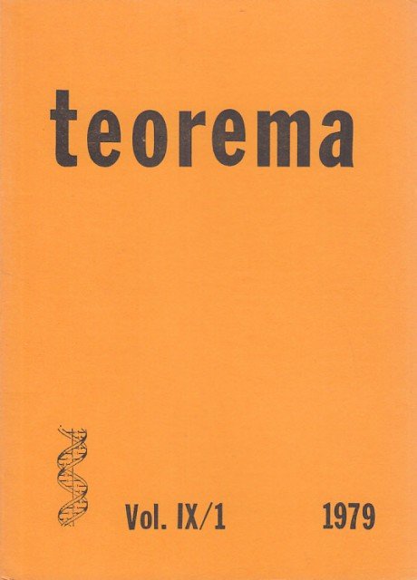 TEOREMA. VOL IX/1. 1979. LENGUAJE Y HABLA COMO INSTITUCIÓN Y COMO PRÁCTICA; NOTAS SOBRE LA EVOLUCIÓN DE SISTEMAS DE REGLAS DE CONDUCTA Y OTROS