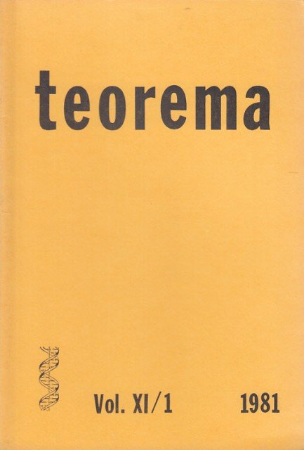 TEOREMA. VOL. XI/1 | Immagine principale