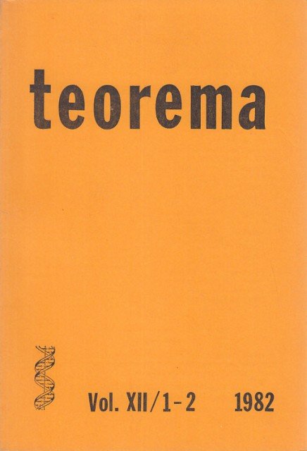 TEOREMA Vol. XII/1-2 1982