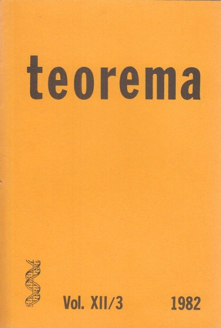TEOREMA Vol. XII/3 1982. QUÉ ES LA SOCIOBIOLOGÍA; INDETERMINACIONES DEL NEODARWINISMO Y OTROS