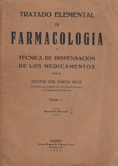 TRATADO ELEMENTAL DE FARMACOLOGIA y tecnica de dispensacion de los …
