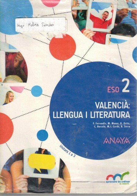 Valencià: Llengua i Literatura 2 ESO. Unitats 1 a 3