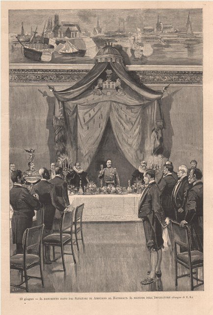 19 giugno - Il banchetto dato dai Senatori di Amburgo …