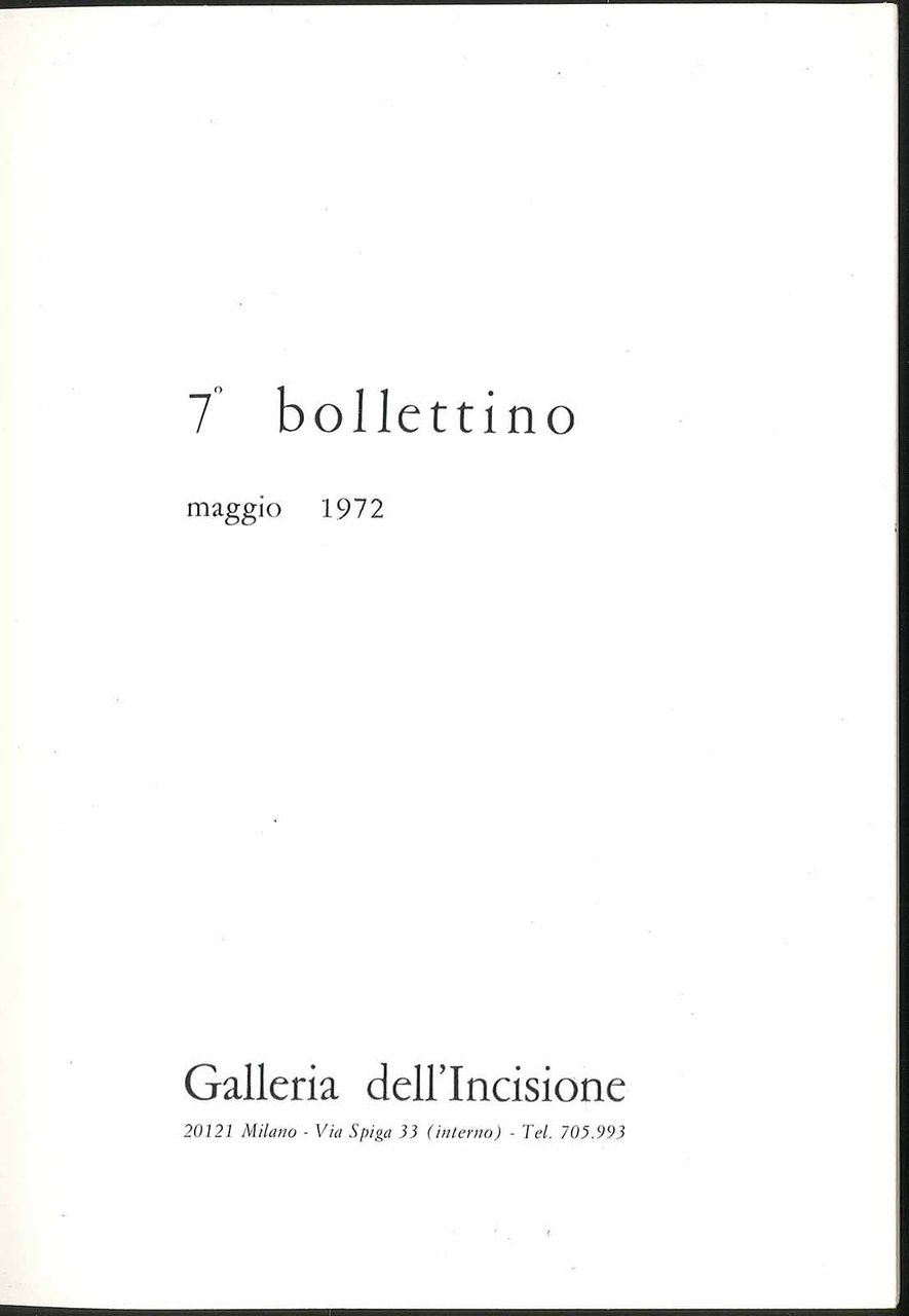 7° bollettino maggio 1972