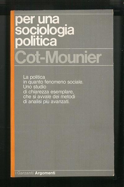 Per una sociologia politica