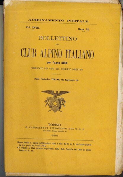 Bollettino del Club Alpino Italiano - Periodico Trimestrale, n° 51