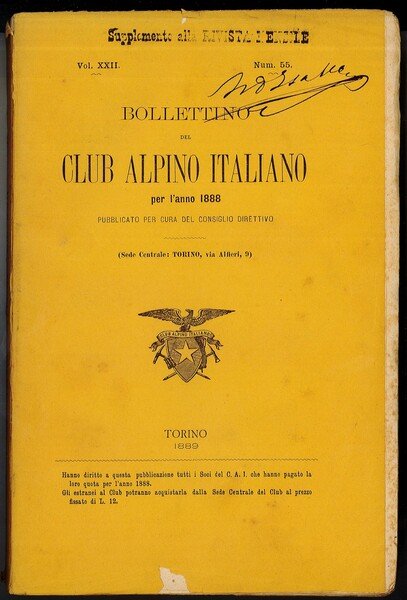 Bollettino del Club Alpino Italiano - Periodico Trimestrale, n° 55