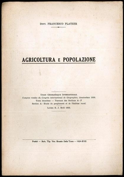 Agricoltura e popolazione