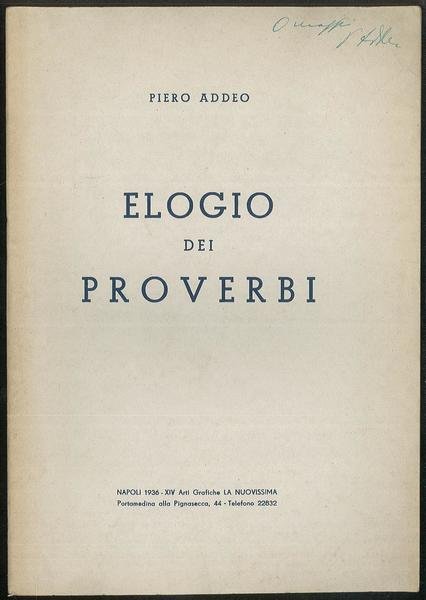 Elogio dei proverbi
