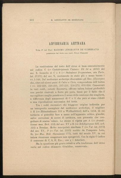 Atti della Reale Accademia delle Scienze di Torino - Estratto
