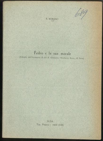 Fedro e la sua morale