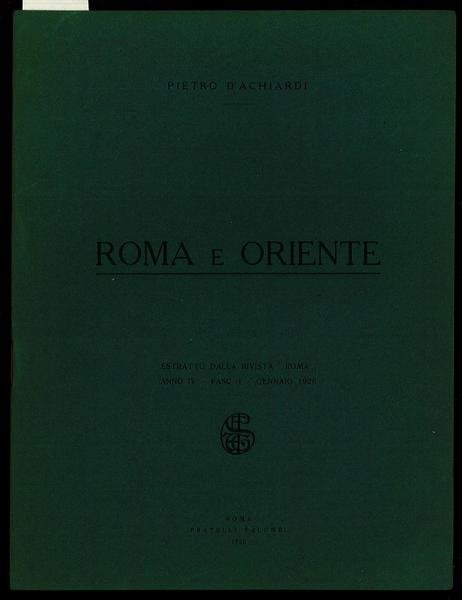 ROMA E ORIENTE