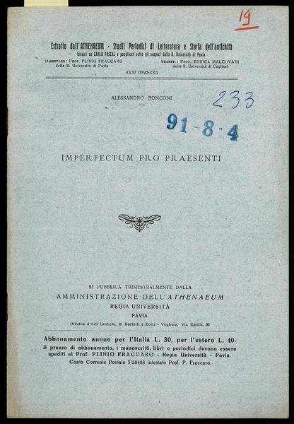 Imperfectum Pro Praesenti