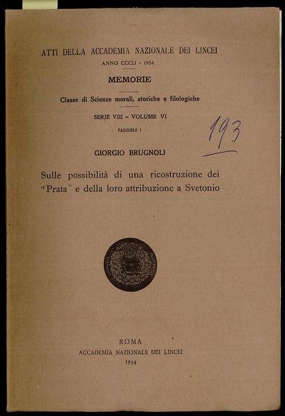 Sulle possibilità di una ricostruzione dei Prata e della loro …